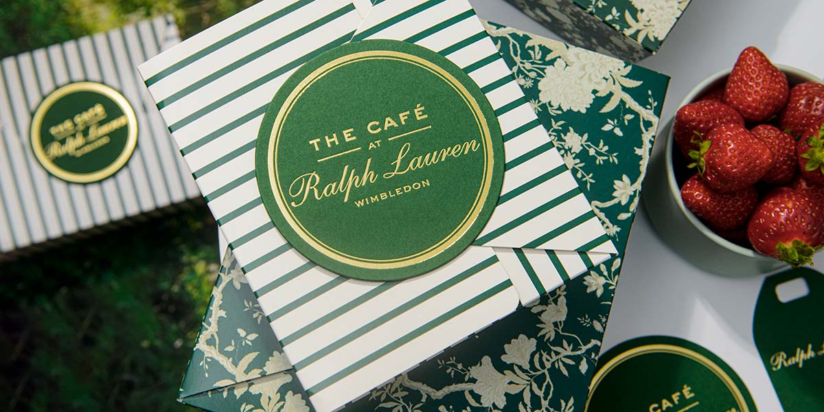 Ralph Lauren branded coasters for Wimbledone Café designs