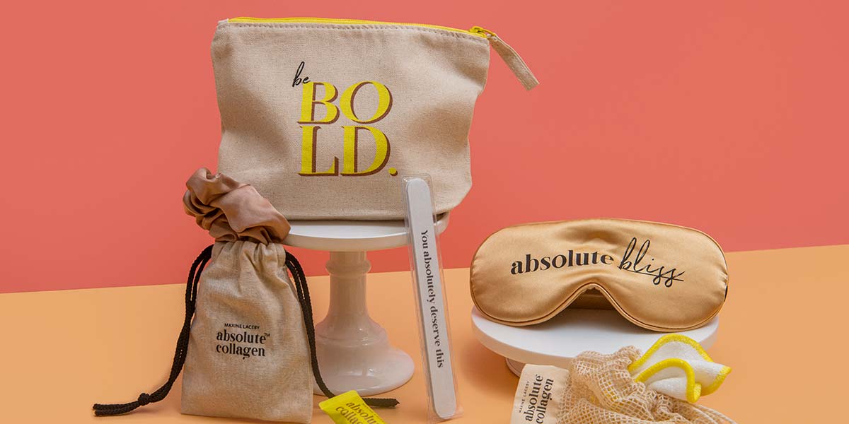 Absolute Collagen branded merchandise textiles